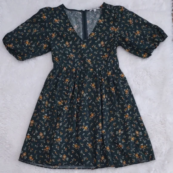 MADEWELL Floral Green Dress - Picture 16 of 16